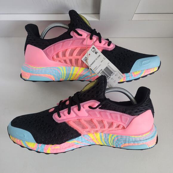 Adidas UltraBoost DNA ClimaCool Core Black/ Pink/ Beam Yellow M9 / W10 NEW $190 - Picture 5 of 12